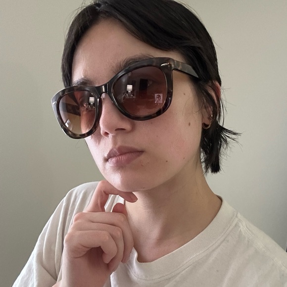 Brown Tortoise Square Frame Sunglasses - Picture 3 of 6